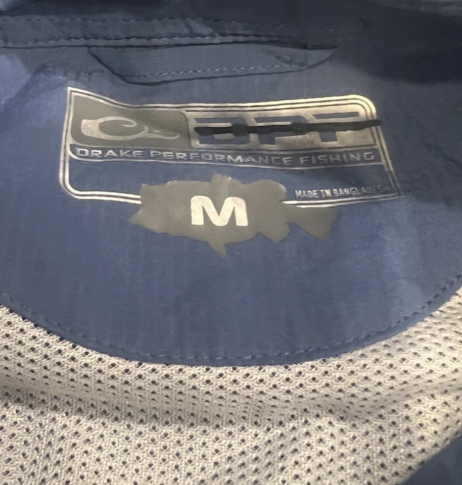 Camisa de pesca Drake DPF Performance para hombre con paneles de malla, manga corta con botones Foto 3 de 4