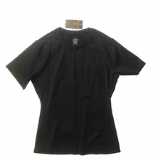 NWT $79 Tommie Copper Mens XL Lower Back Support Shirt Black Compression S/S NEW