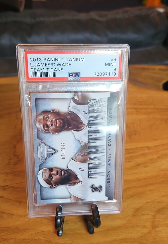 2013-14 Panini Titanium - Team Titans LeBron James, Dwyane Wade #4 /149