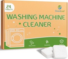 ORIENTLEAF Washing Machine Cleaner Tablets 24 Pack HE Front Top Load Descaler