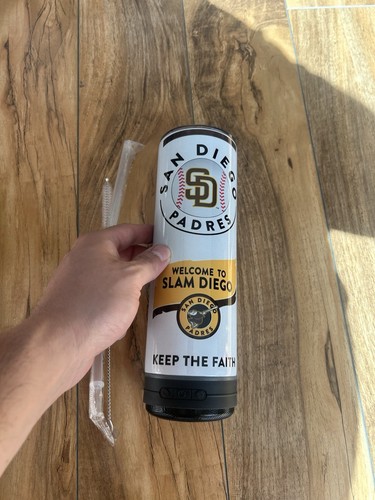 San Diego Padres Bluetooth Speaker Tumblr Cup With Straw Brand New - Picture 5 of 7