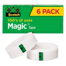 Scotch  Magic Tape 810K6 6 rolls of 3/4 in x 1000 in