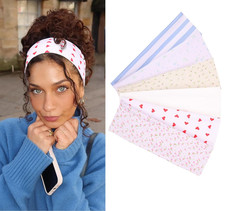 Diademas para Mujer Pelo Corto Antideslizantes Elasticas de Tela Suave de Flores