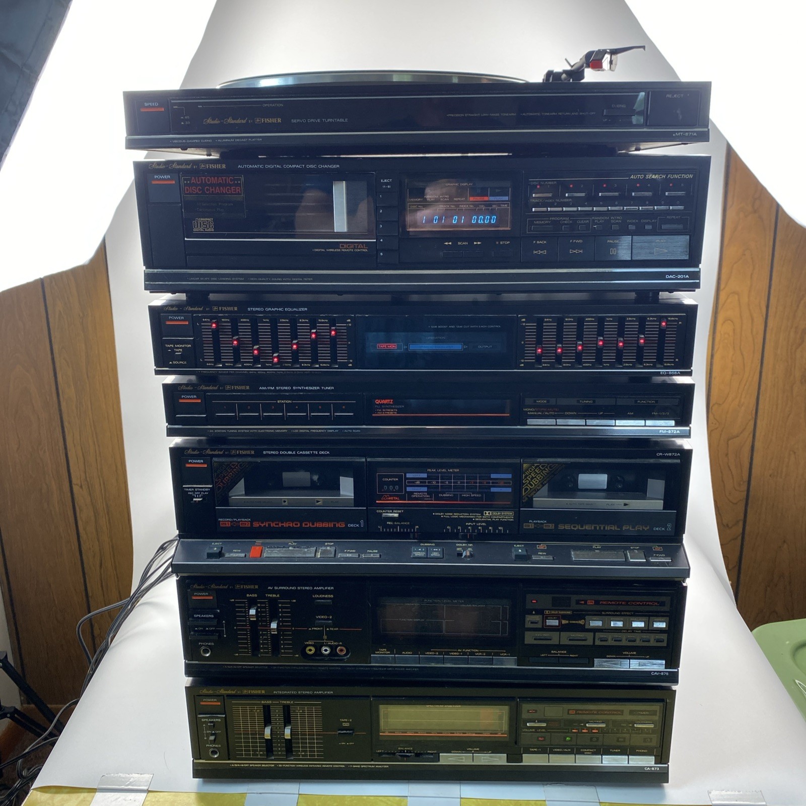 Vintage Fisher Studio Standard Stereo System W/2 Speakers See description 1987