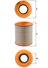 2x Luftfilter MAHLE LX 1275/2x Filtereinsatz für AUDI A8 D3 4E2 4E8 FSI quattro