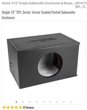 Skar Audio SPL Series Armor Coated Ported 12" Single Subwoofer Enclosure