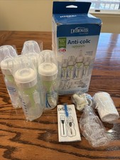 DrBrown Natural Flow Option Anti-colic Baby Bottles 18 Pc Set Slow/Premie Flow