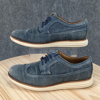 Cole Haan LunarGrand Wingtip Oxford Suede Dress Shoes Blue Mens Size 9 Cole Haan Lunargrand Suede Wingtip Oxford Shoes Blue Gray  main image 3