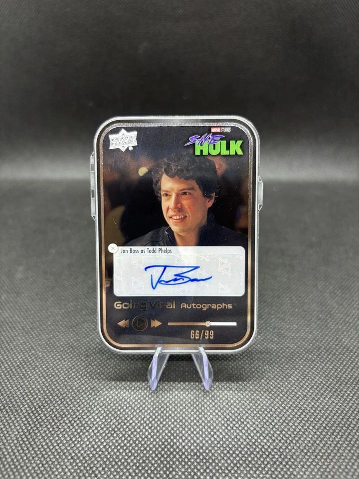 Todd Phelps As Jon Bass /99 Auto Going Viral She Hulk Marvel Upper Deck #gva-jb - Photo 1/3