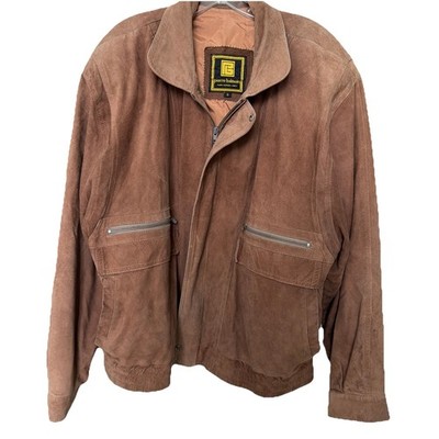 Vintage Pierre Balmain Paris Buenos Aires Brown Suede Leather Bomber Jacket 3
