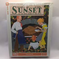 New York Puzzle Company Sunset Fall Flavor Jigsaw Puzzle 500 Pc Made in USA