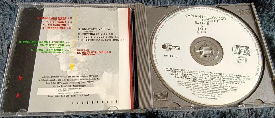 RARE ALBUM CD - Captain Hollywood Project - Love Is Not Sex - 1993 - Eurodance - Photo 2/3