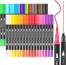 Taotree 36 Colors Dual Tip Art Markers Pens 1 Count (Pack of 36) 36