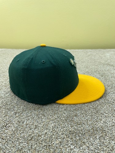 Oakland Athletics Hat 7 1/4 Fitted Green New Era 59Fifty Elephant Cooperstown - Picture 4 of 11