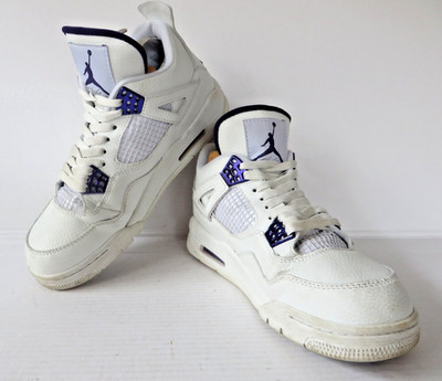 NIKE AIR JORDAN 4 Purple Metallic ° Sneakers Gr. 41 weiß Herren Freizeit-Schuhe