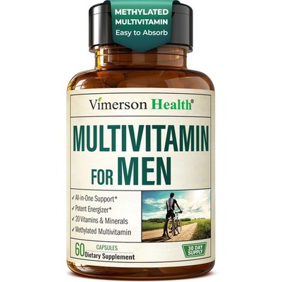 Methylated Multivitamin for Men with Bioavailable Vitamins, Chelated Minerals...