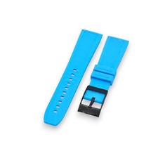 24x20mm Aqua Blue Rubber Strap For Breitling Diver Pro