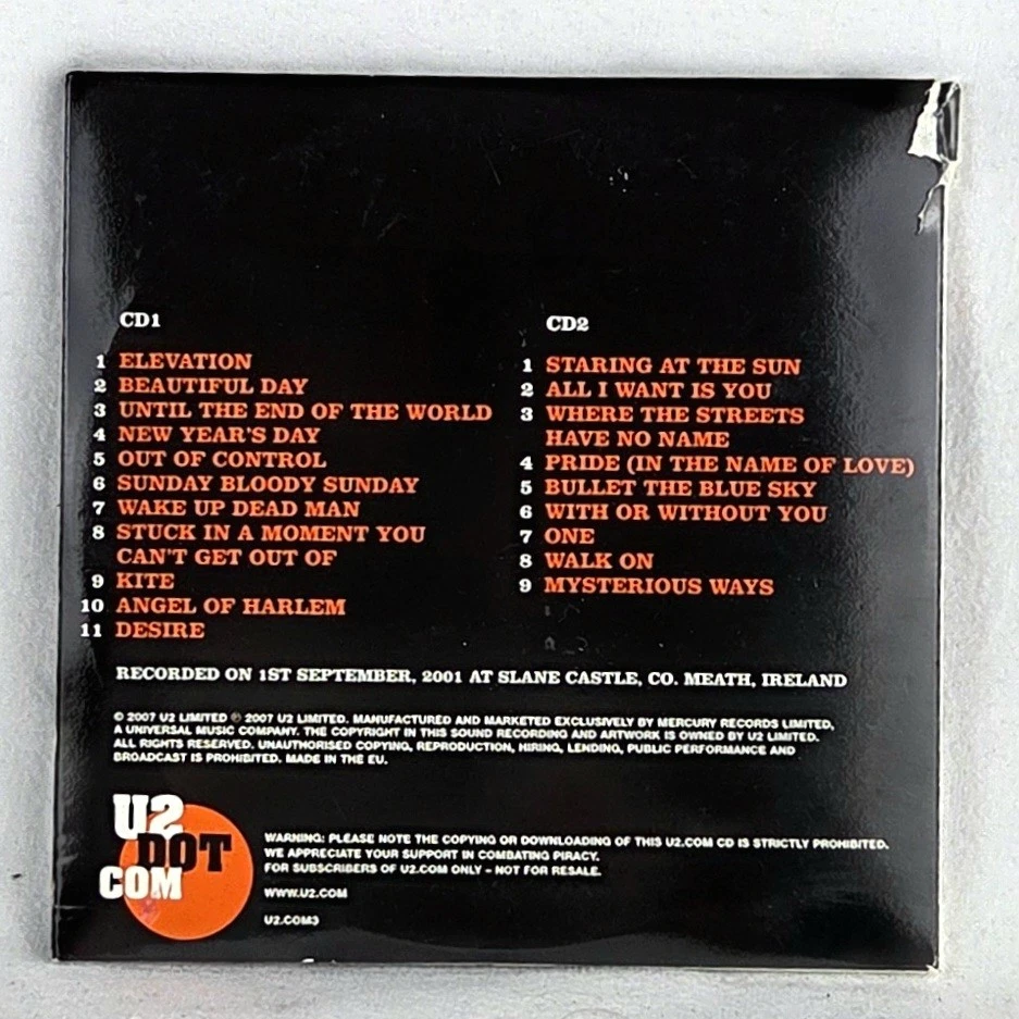 U2 Go Home Live from Slane Castle 2CD Rare 2007 Fan Club U2.com Dot Com U2.com3 - Image 2 of 4