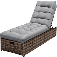 Outdoor Lounge Chair Cushions, Chaise Lounge Cushions for Outdoor Furniture, ...