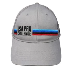 USA Pro Challenge Snapback Mesh Back Trucker Hat Gray One Size Outdoor