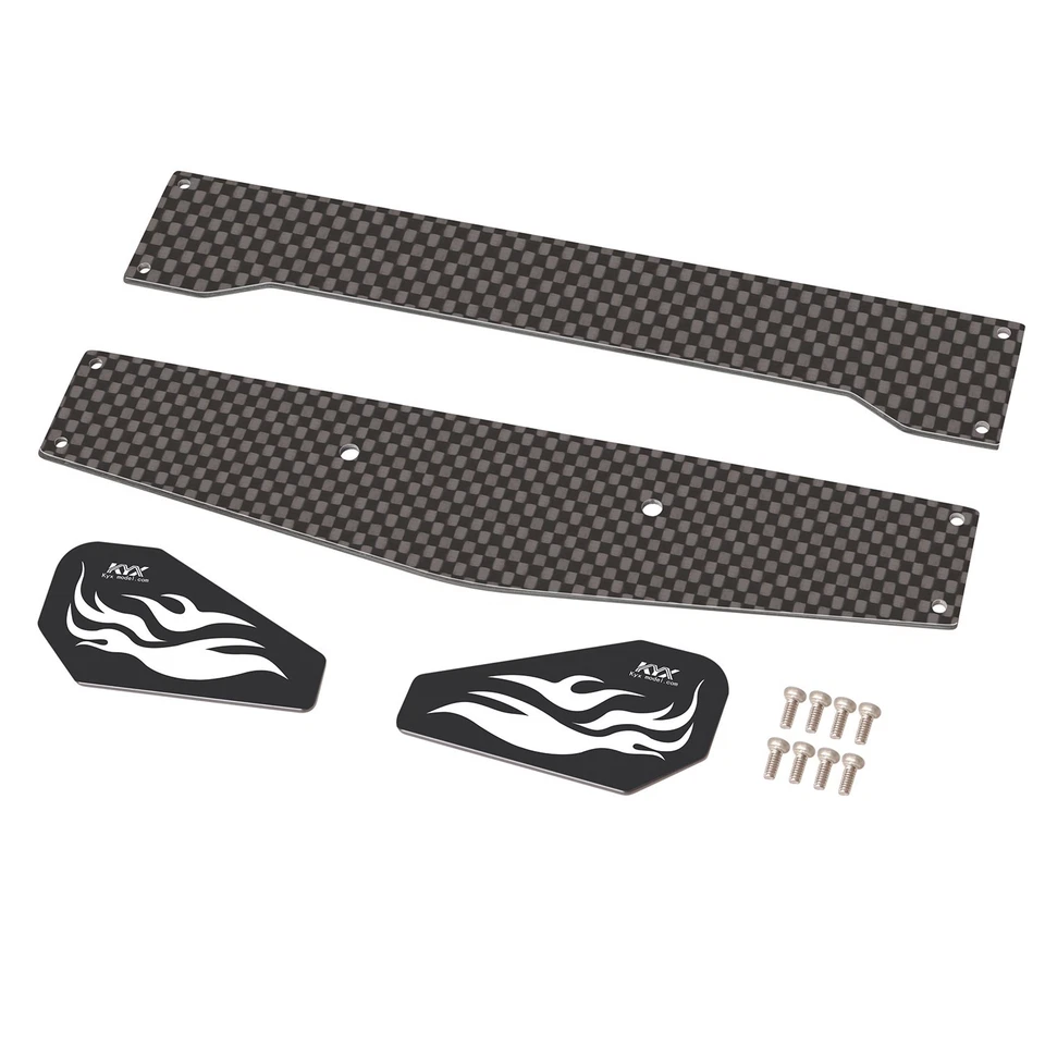 KYX Carbon Fiber Rear Wing Car Spoiler Upgrades Parts for 1/10 Tamiya Hornet EVO - Image 4 of 4