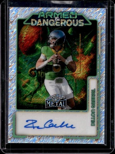 2026 Leaf Metal Dillon Gabriel Armed and Dangerous Space Auto Shimmer Silver /12
