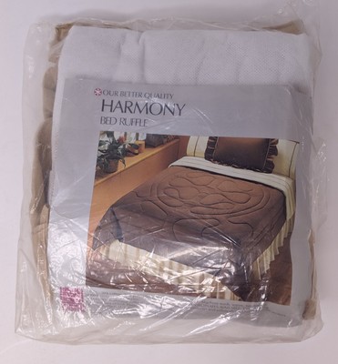 Vintage Sears Roebuck Harmony Bed Ruffle Twin Indian Sand 608 NOS NIP - New