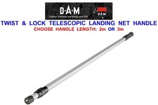 DAM HEAVY DUTY TWIST & LOCK TELESCOPIC LANDING NET HANDLE BOAT CARP PIKE SALMON