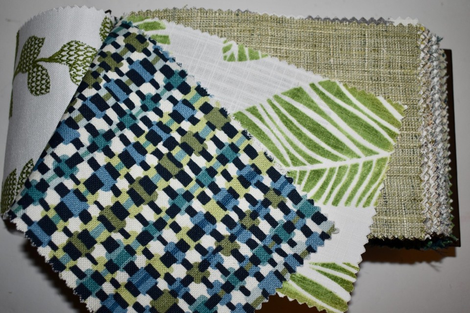 FABRIC SAMPLE BOOK Green SUCCULENT Leaf Jade 61pcs LOT Print Weave