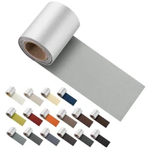 Self Adhesive Leather Repair Patch Tape 3x60" Vinyl Repair Kit Light Grey #2