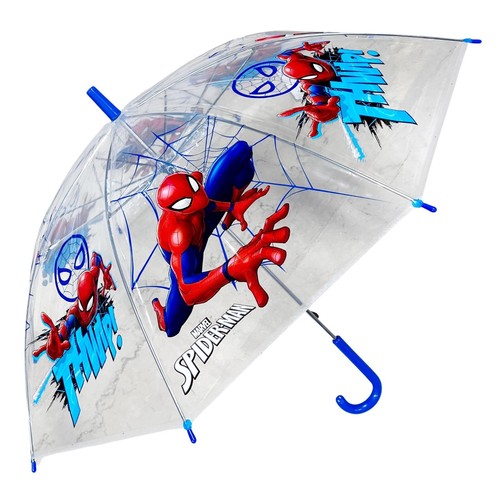 Parapluie Transparent Enfant - Motif Spiderman - Neuf Avec Étiquettes - Parfait Pour La Pluie Et Le Jeu