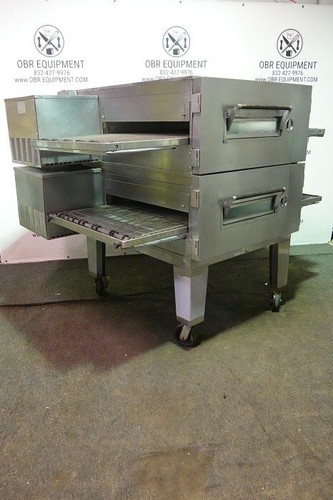 LINCOLN IMPINGER DOUBLE STACK NATURAL GAS PIZZA CONVEYOR OVEN MODEL ...