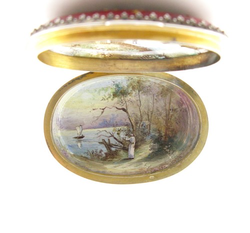 An Austrian antique late 19th-century Vienna silver enamel snuff box - Picture 12 of 23