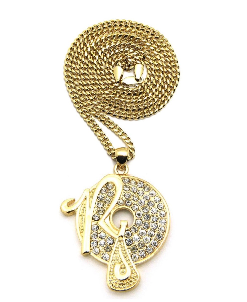 Pendentif Rocafella Grappe 8mm 20 Avec Chaîne – Alliage Rhodié Strass Neuf