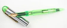 Eversharp Skyline Lime Green Demonstrator Fountain Pen 14k Gold Fine Nib 