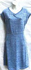Women’s Dress TALBOTS size MEDIUM blue Sleeveless Stretch Knit NEW (th13)