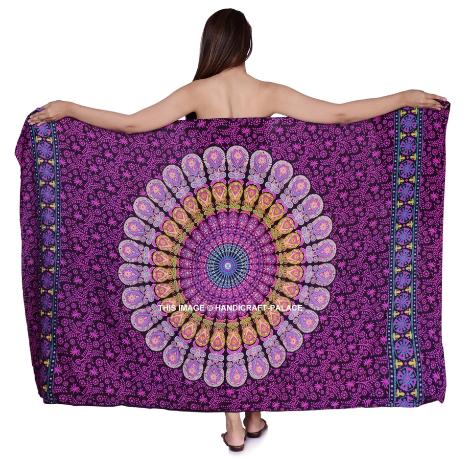 Menge Von 5 PC Sarong Indian Mandala Batik Kleidung Großhandel Wrap Strandkleid - Bild 4 von 4