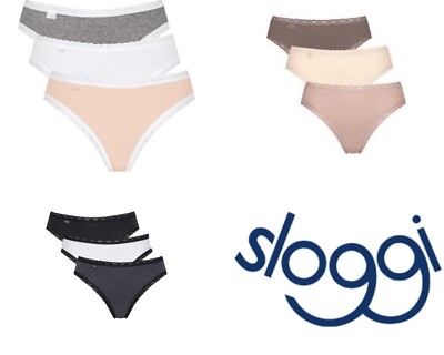 Sloggi 24/7 Weekend Tai Brief 3 Pack Various Colours