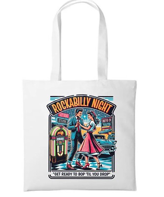 Tote Bag Rockabilly Party Gig Original Design Rock And Roll Elvis