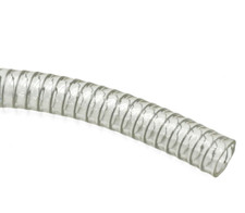 1 MT TUBO SPIRALATO D. mm. 38x47 TRASPARENTE ACCIAIO PER SERABTOIO ACQUA SENTINA