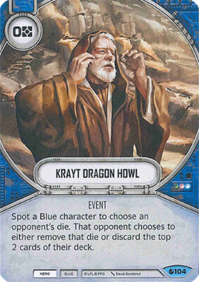 Star Wars Destiny: Krayt Dragon Howl [Mint/NM] Spirit of Rebellion SW Fantasy Fl