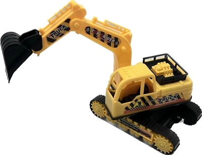 JAMEITOP Bagger mit beweglicher Schaufel und Kanzel 20 cm Spielzeug Kinderbagger