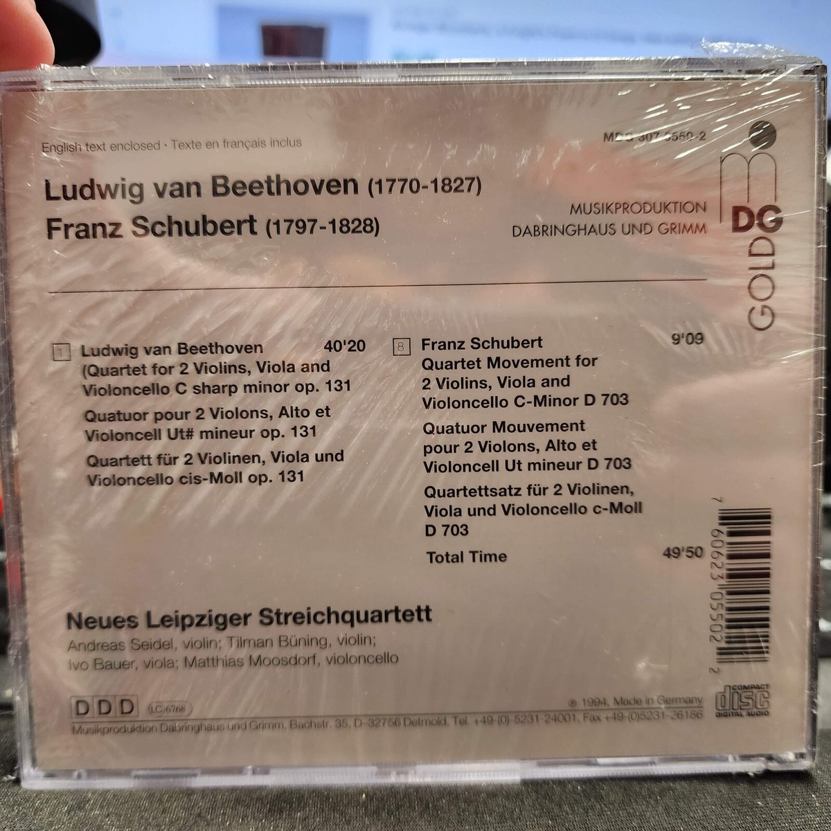 Beethoven Op. 131 cd The Leipzig String Quartet neues Leipziger