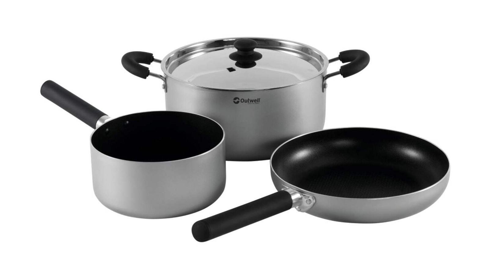 Outwell Feast Camping Cooking Pan Set L Aluminium Non-Stick Finish