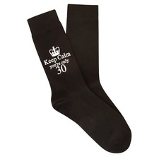 Mens Keep Calm You're Only 30 Black Socks 30th Birthday