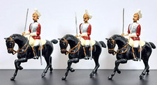 Britains - Vintage Lifeguards - 3 Mounted Troops - Repainted - Circa 1950's