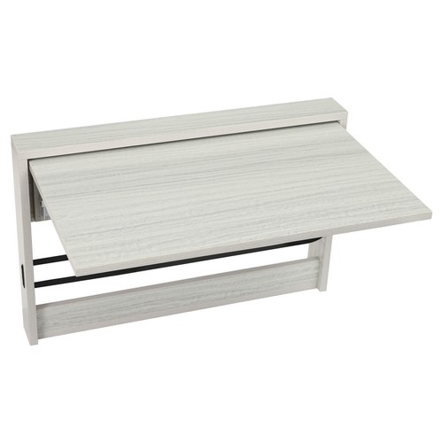 Folding Wall Table, Light Gray Fold Down Table Wall Mounted For Workbench, Home - Picture 8 of 20