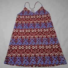 Voom by Joy Han Size S Printed Racerback Spaghetti Straps Lined Dress