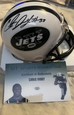 Chris Ivory New York Jets Signed Mini Helmet GTSM COA