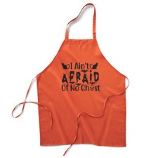 Aprons for Women Men I Am Not Afraid of No Ghost Cat and Bat Style A Halloween